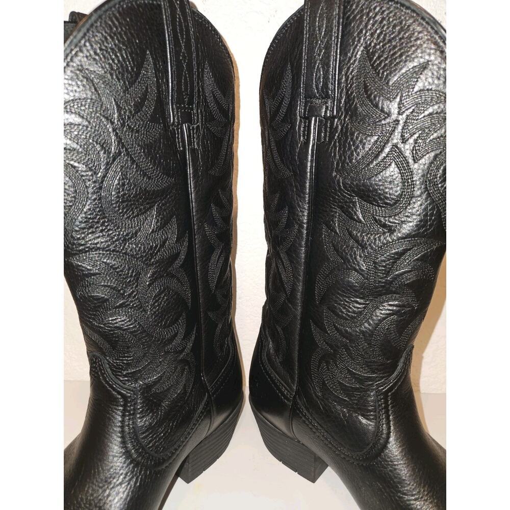 Ariat Men's Heritage Western R Toe Black Deertan Boots 10002218 Size 8.5D EUC - Picture 4 of 10